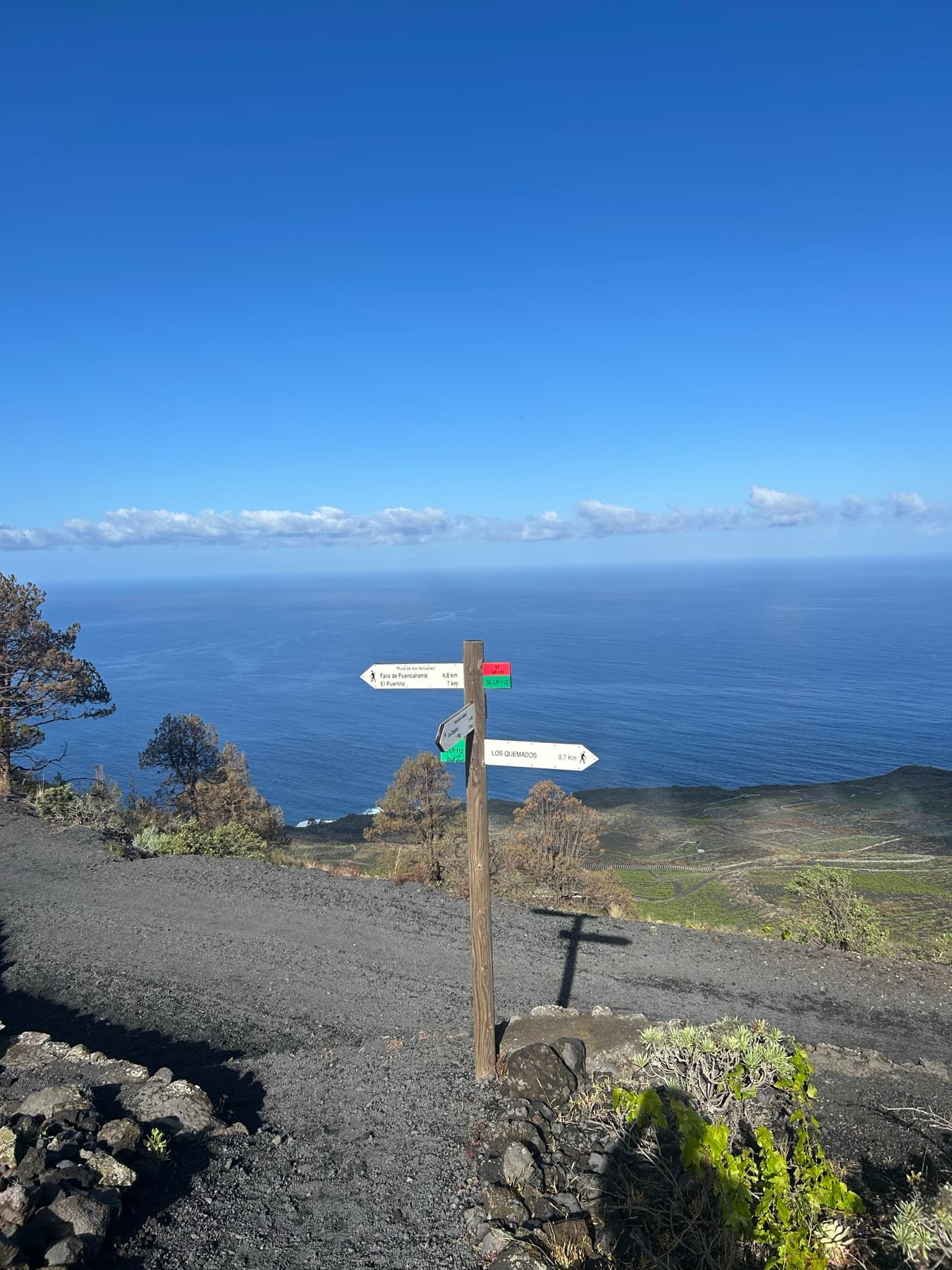 Señal junto a una costa canaria
